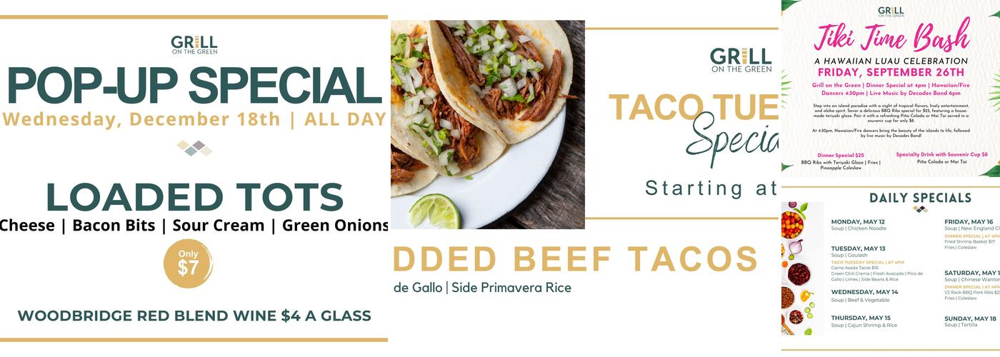 Grill on the Green Menu