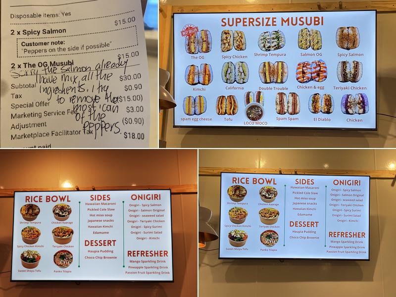 Capital Musubi Menu