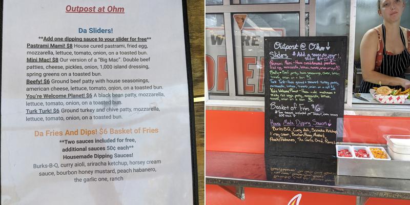 The Outpost Ohm Menu