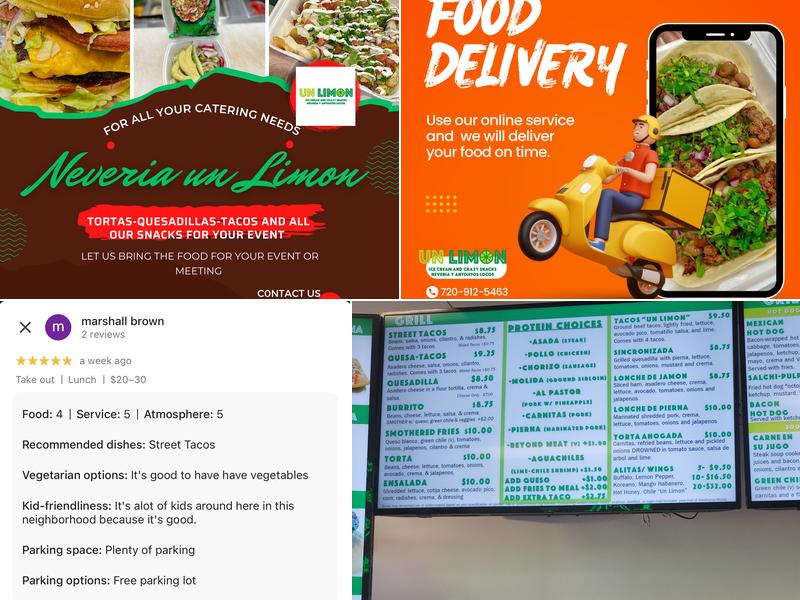 Neveria Un Limon Menu