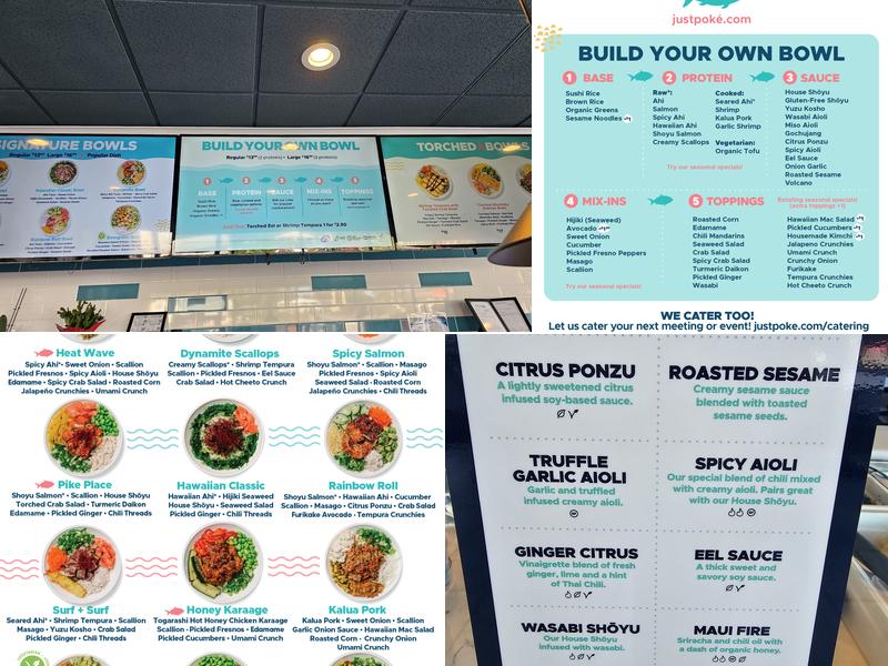 Just Poké Renton Benson Menu