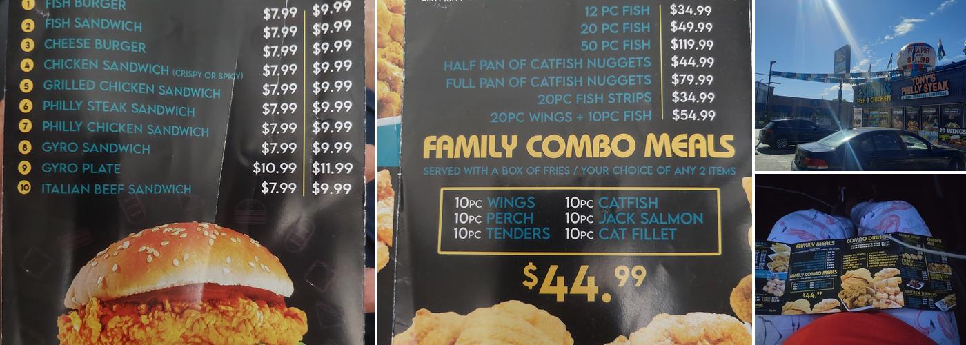 Sharks Fish & Chicken Menu