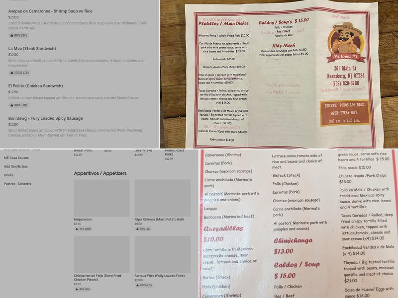 Mr.Lopez Mexican Grocery and Deli ll Menu