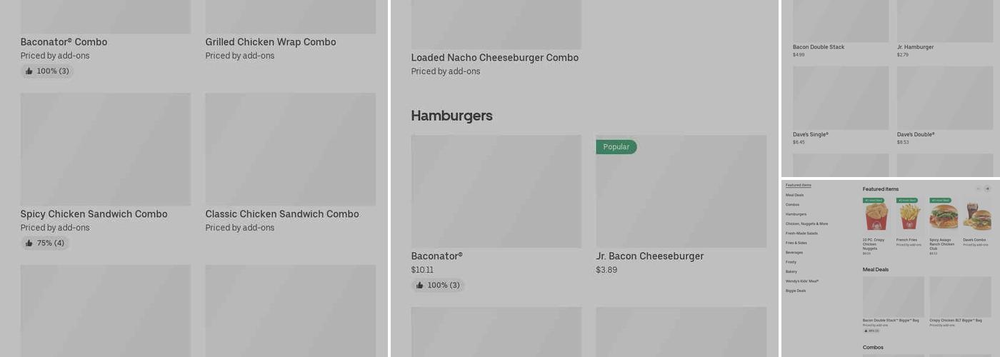 Wendy's Menu