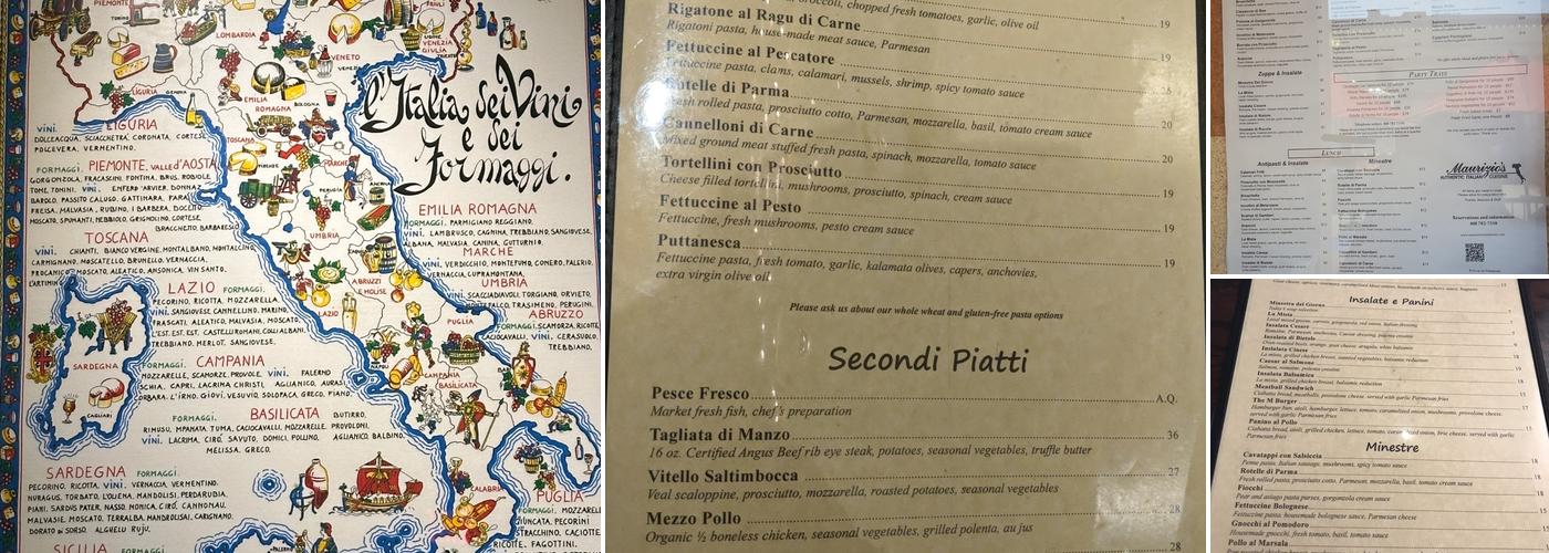Maurizio's Restaurtant Menu
