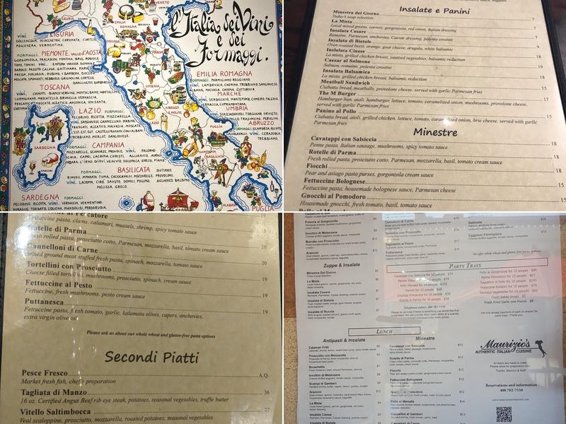 Maurizio's Restaurtant Menu