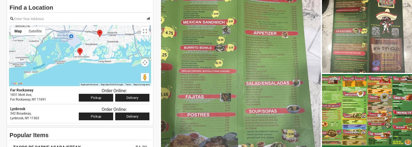 TACOS Y MAS II INC Menu