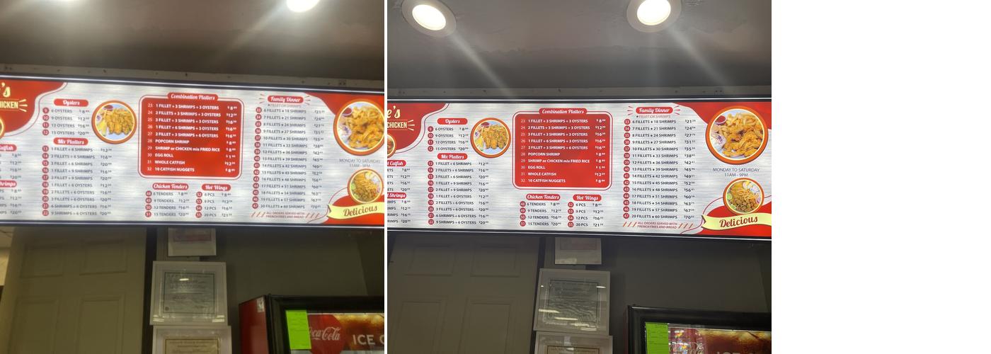 Love's Seafood & Chicken Menu