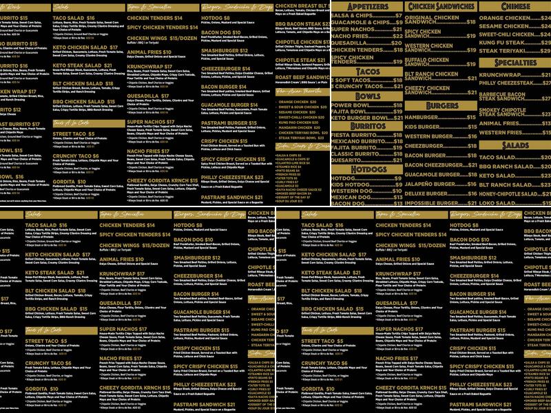 King David Glatt Kosher Grill Menu