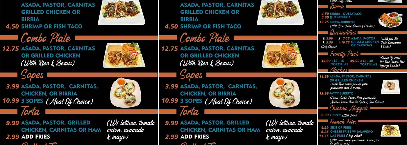 Dogos Y Tacos El Gordo Menu