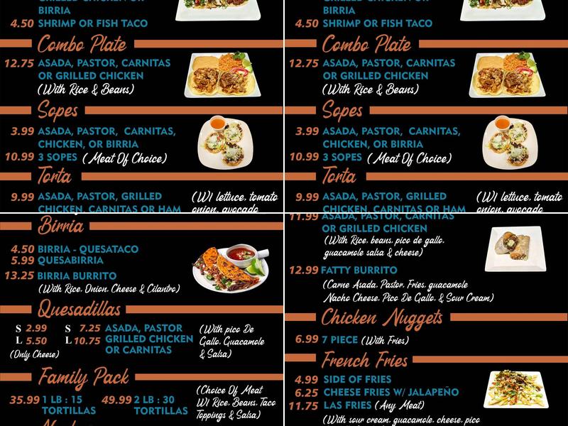 Dogos Y Tacos El Gordo Menu