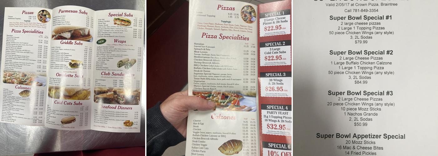 Pizza Maria Bar and Grill Menu