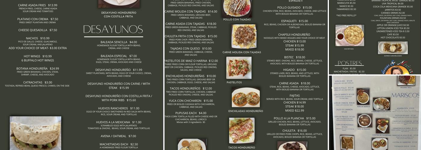 Carmen Kitchen Menu