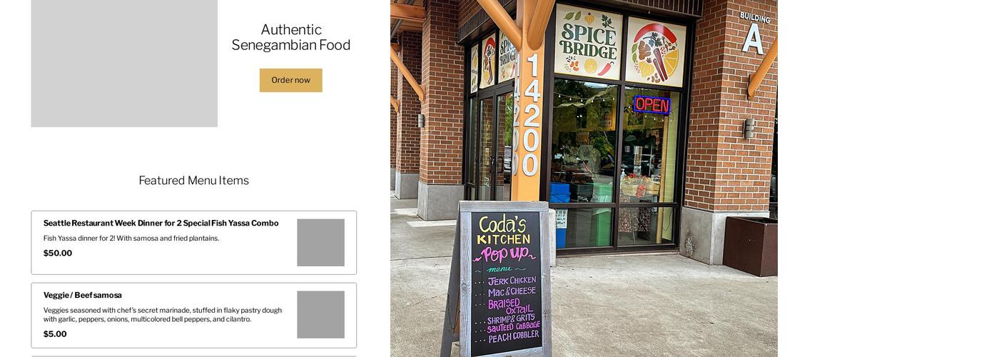 Afella Jollof Catering Menu