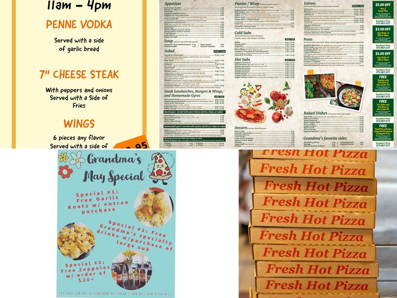 Grandma's Pizza of Wayne NJ Menu