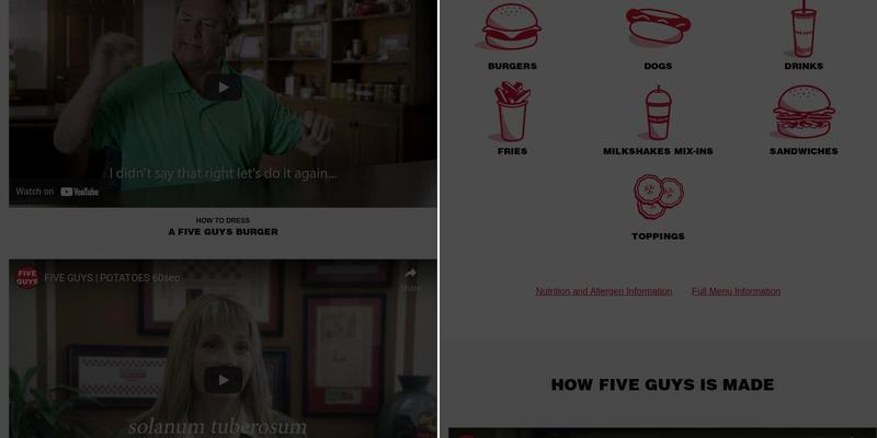 Five Guys Menu
