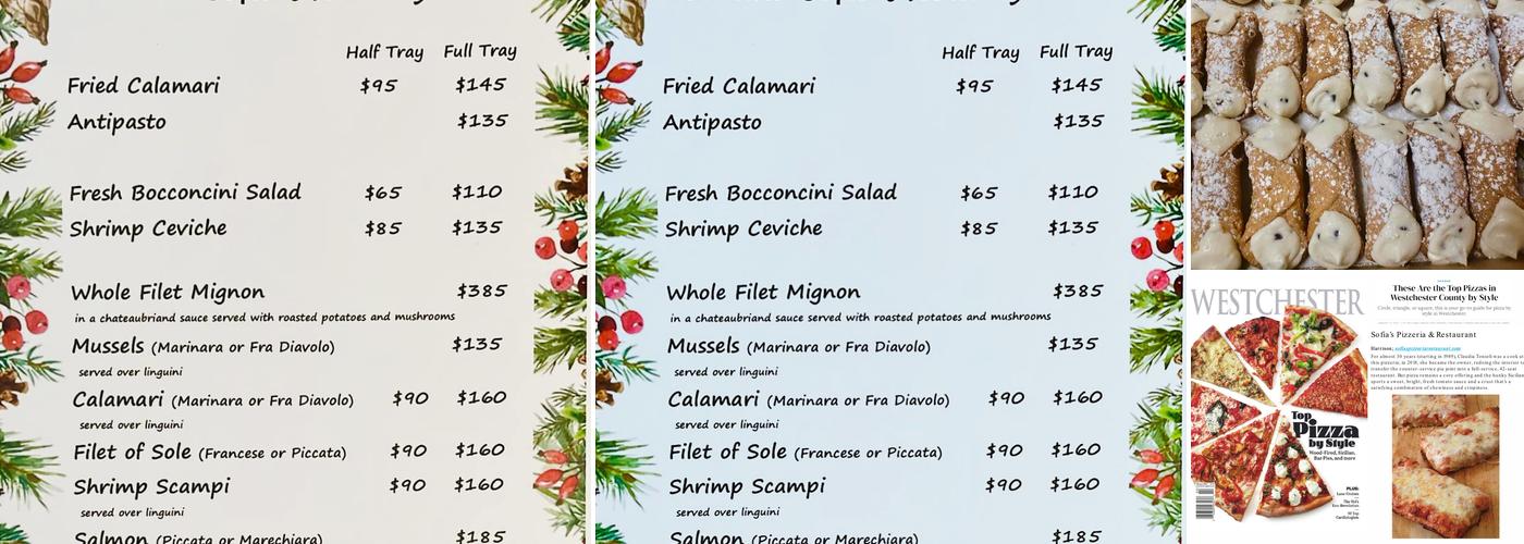 Sofia’s Pizzeria & Restaurant Menu