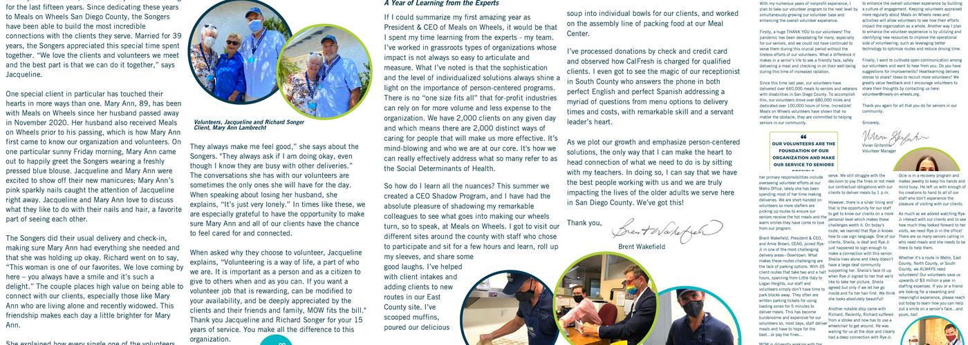 Meals On Wheels Menu