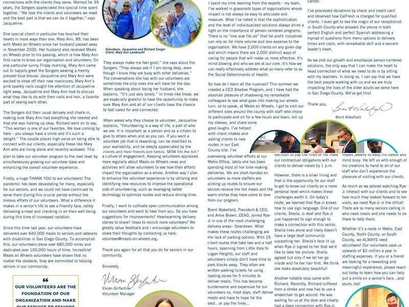 Meals On Wheels Menu