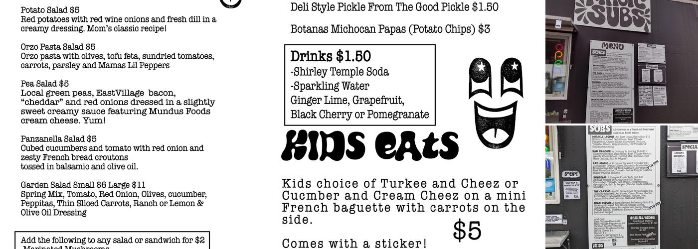 Rad Magic Subs Menu