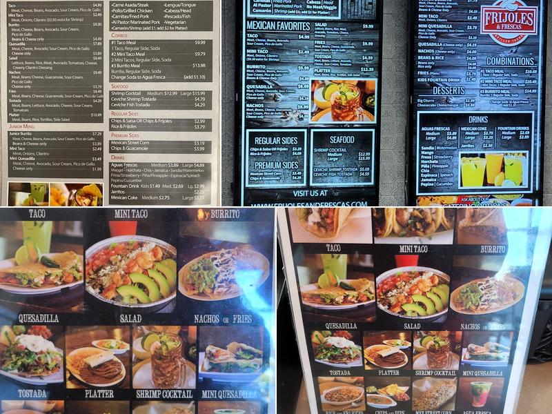 Frijoles & Frescas Menu