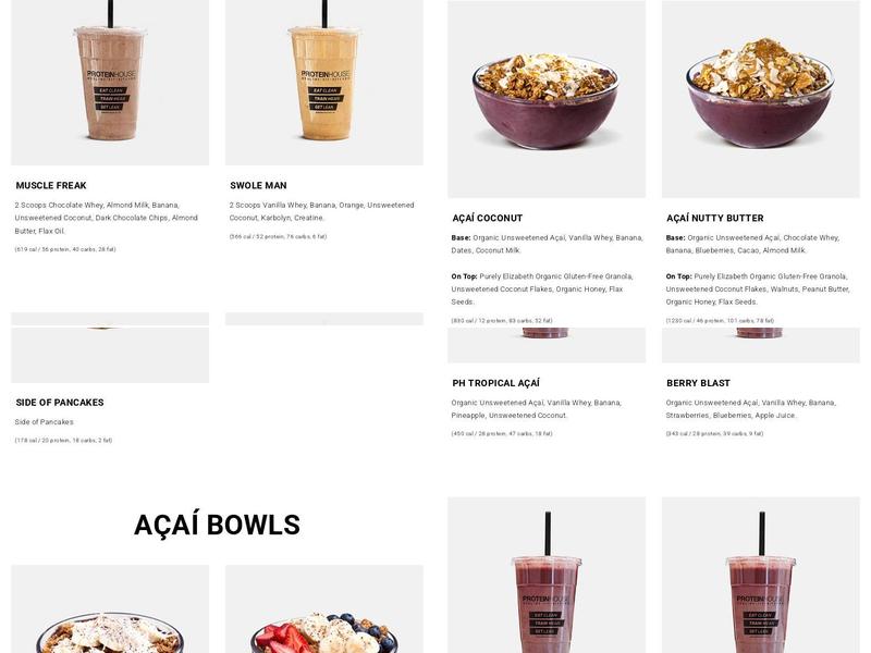 PROTEINHOUSE Express Menu