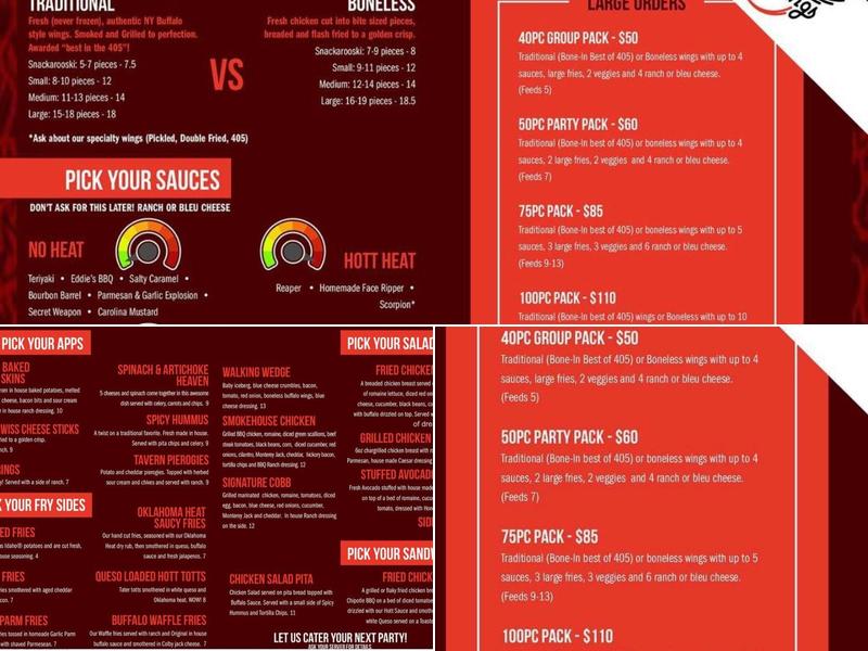 Hott Wings Menu