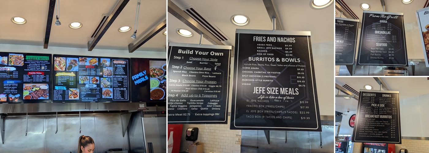 El Jefe Tacos & Sushi Menu