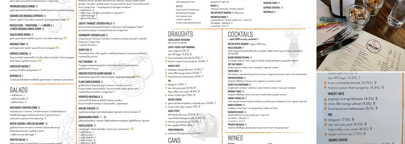 Cook & Craft - High Street Menu