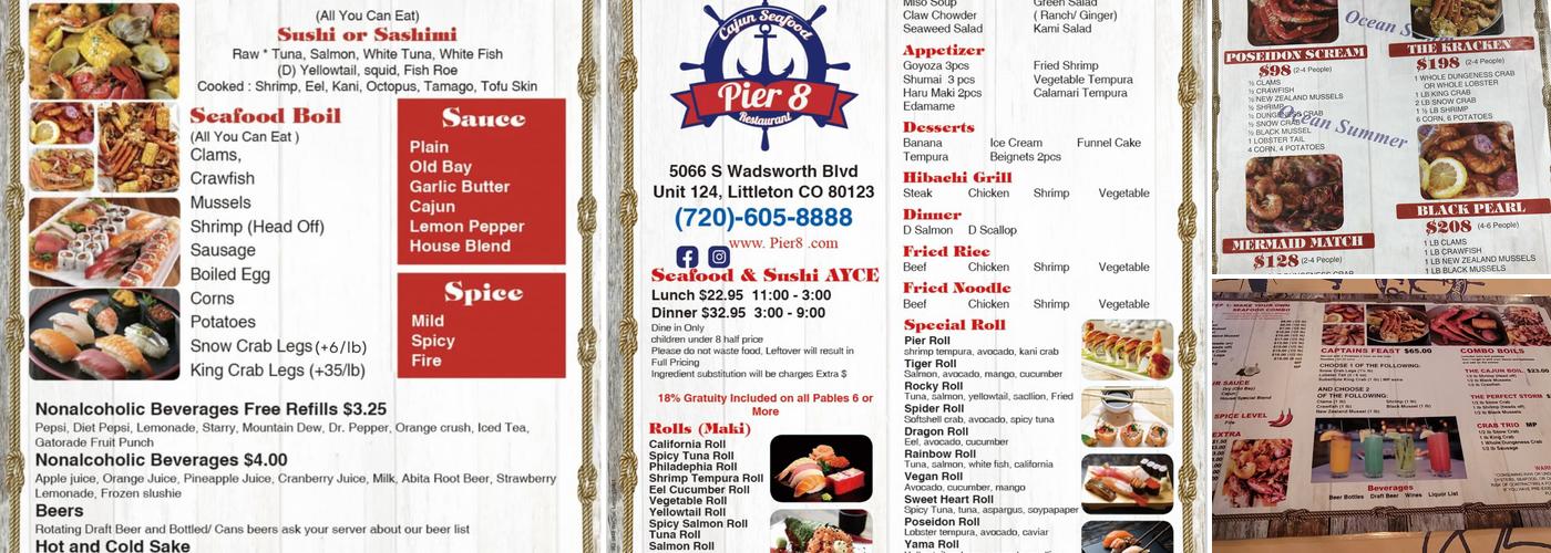 Pier 8 Cajun Seafood & Bar Menu