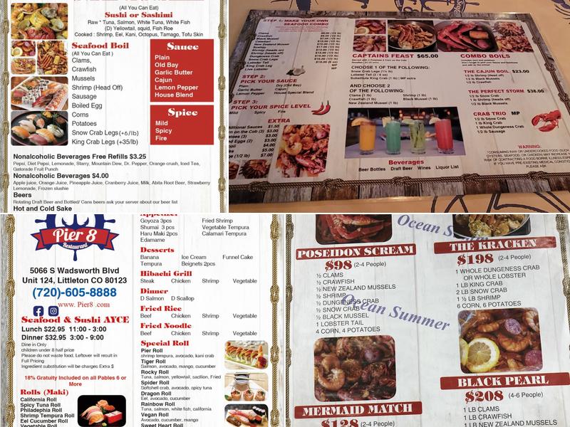 Pier 8 Cajun Seafood & Bar Menu