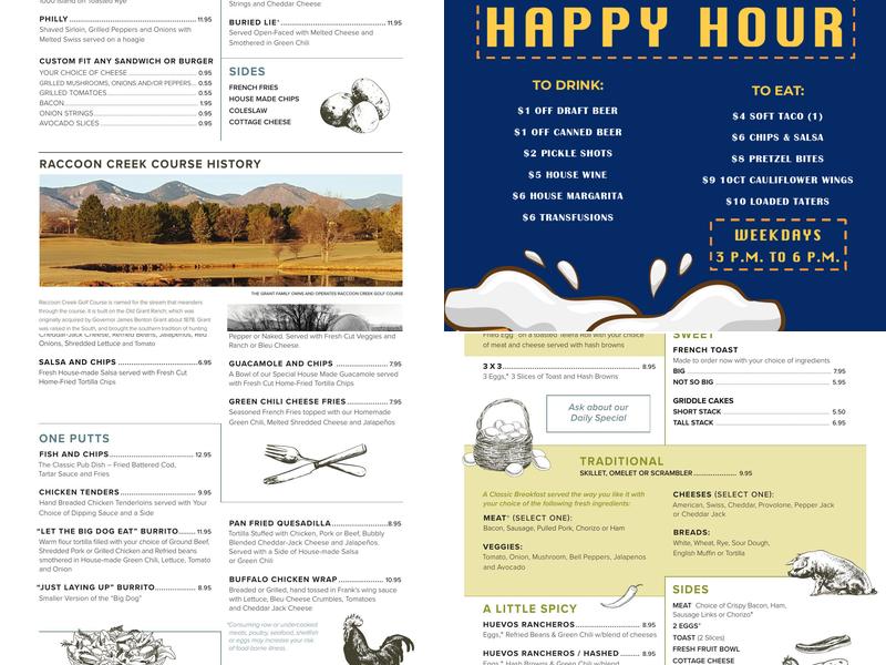 The Farmhouse Grill at Raccoon Creek Menu