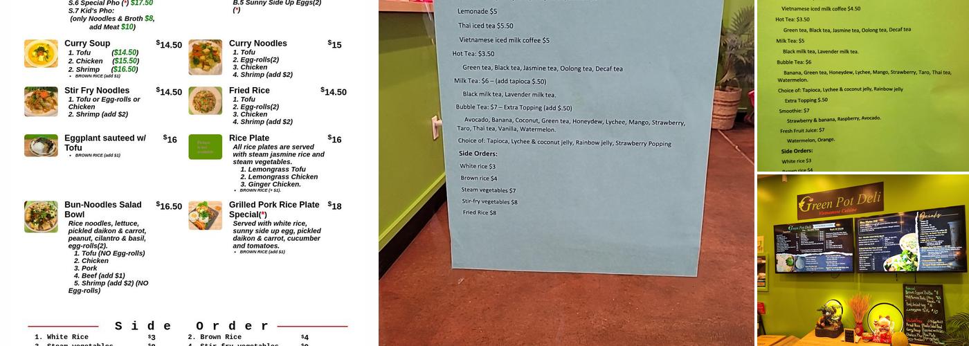 Green Pot Deli Menu