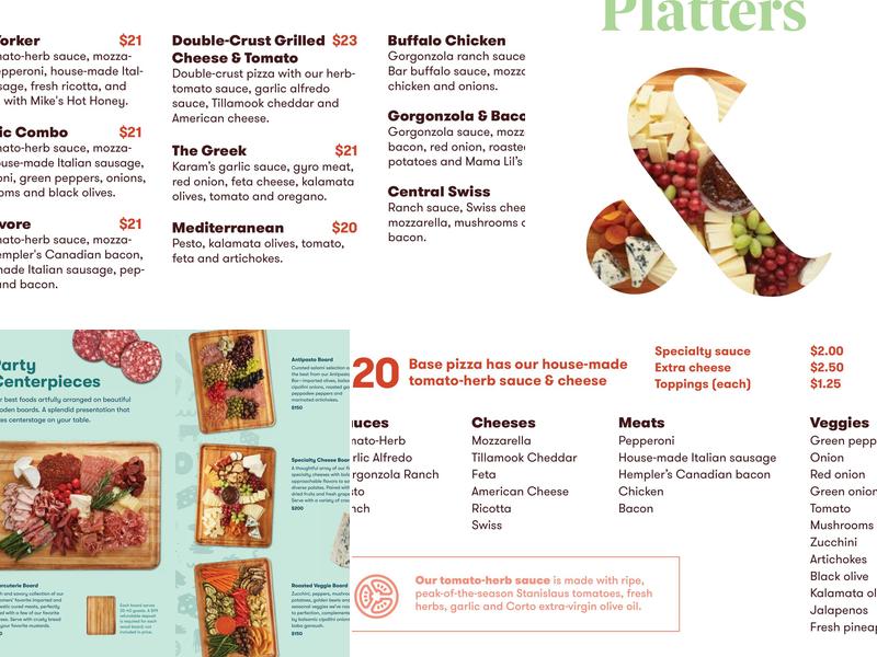 Central Pizzeria Menu