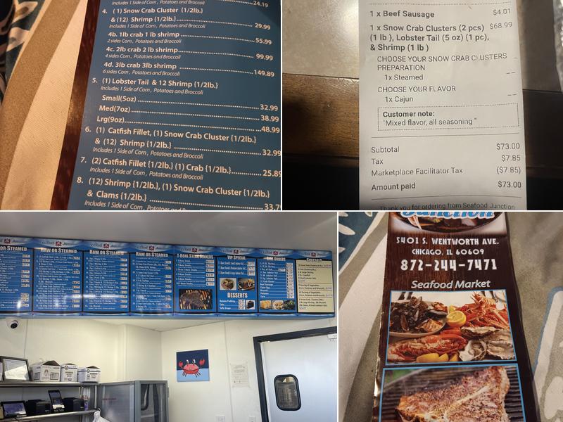 Seafood Junction Wentworth Menu