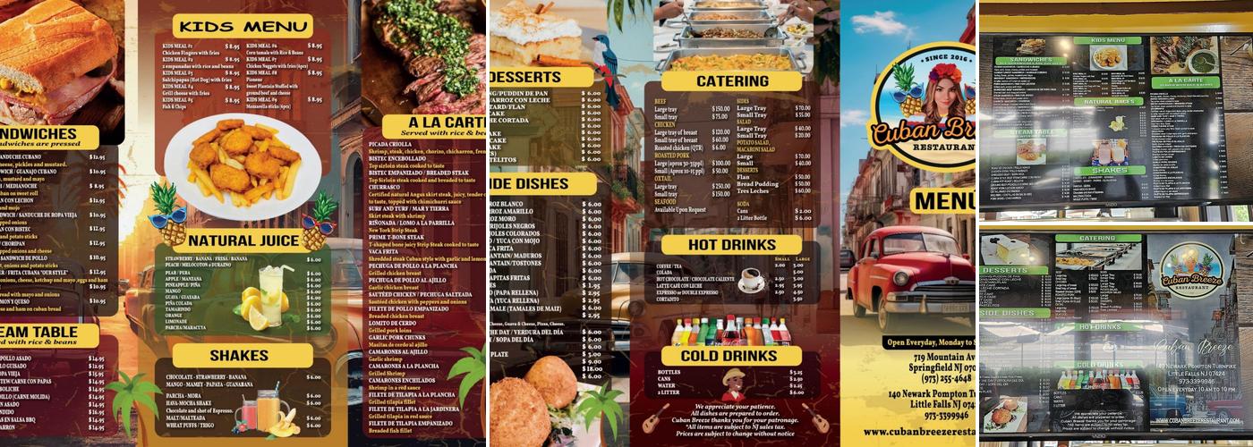 Cuban Breeze Menu