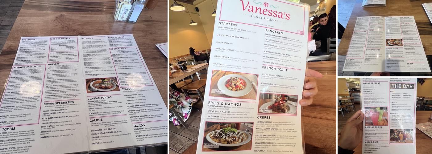Vanessa's Cocina Mexicana Menu