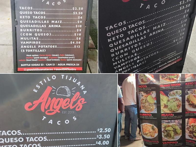 Angel’s Tijuana Tacos Menu