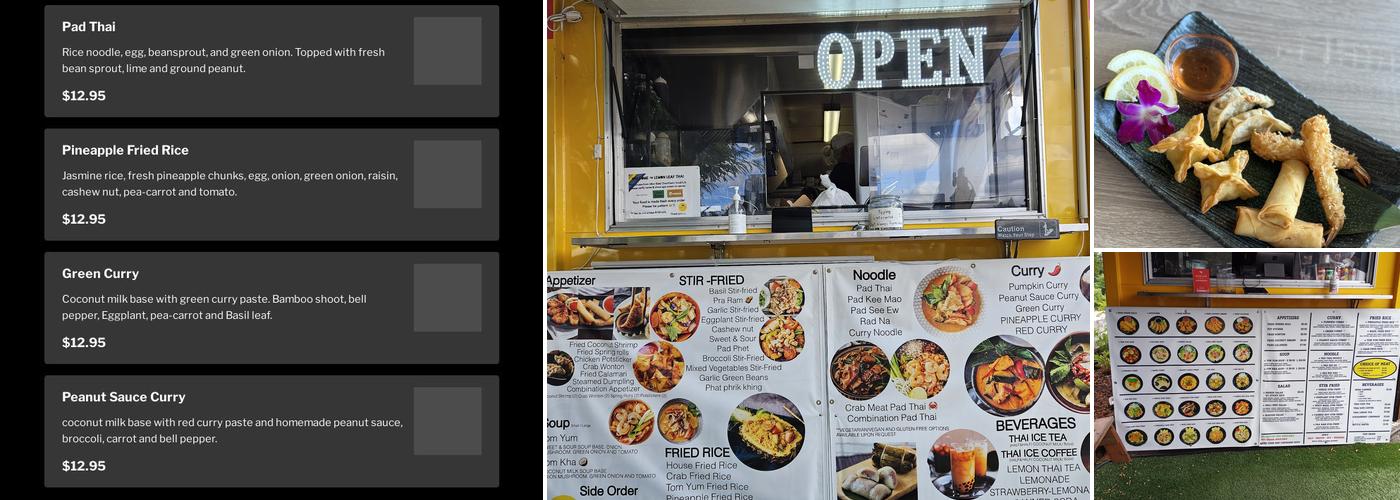 Lemon Leaf Thai Kitchen Menu