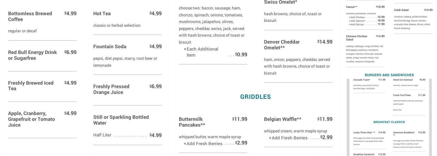 The Brass Fork Menu