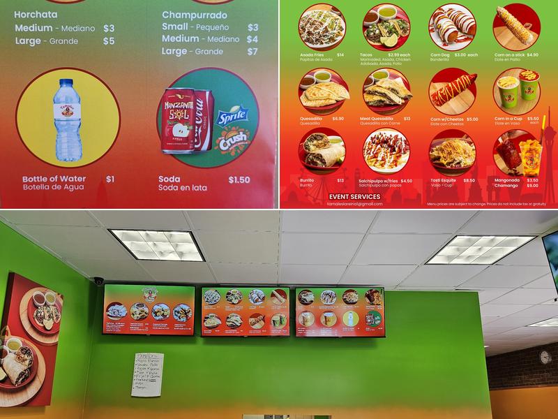 Tamales La Reina Menu