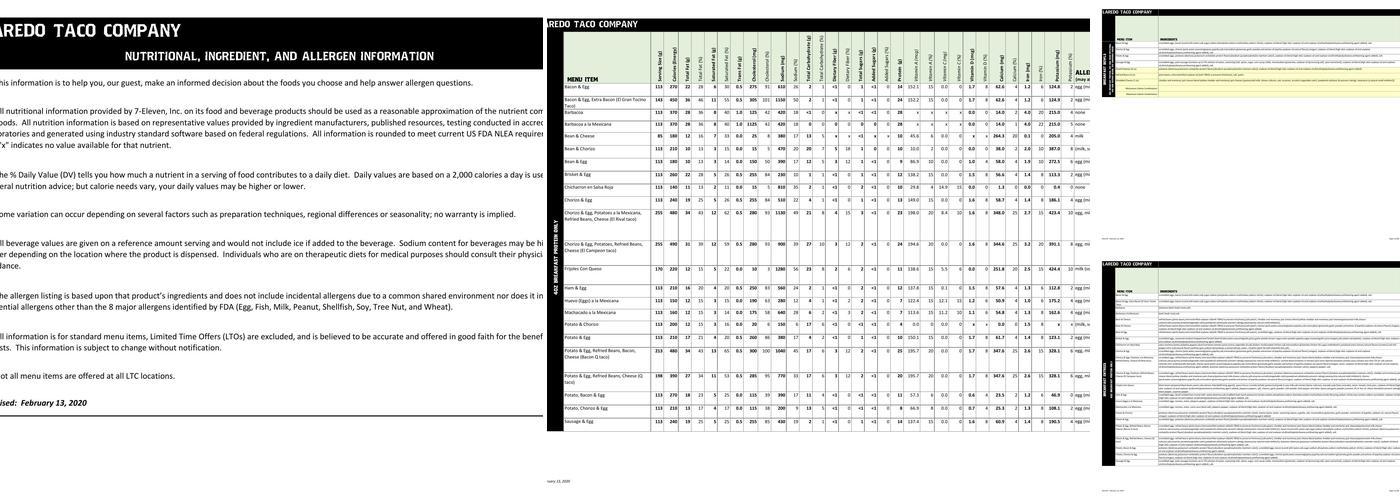 Laredo Taco Company Menu
