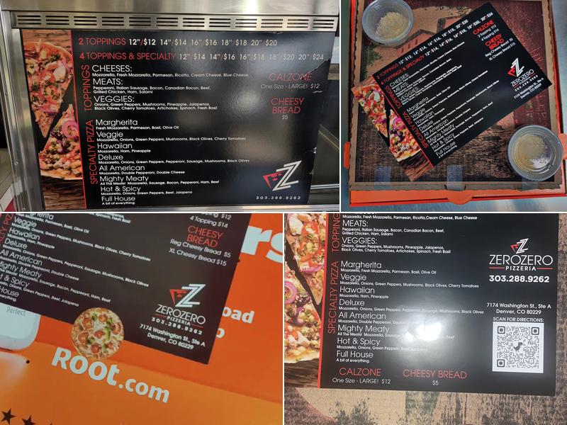 ZeroZero Pizzeria Menu