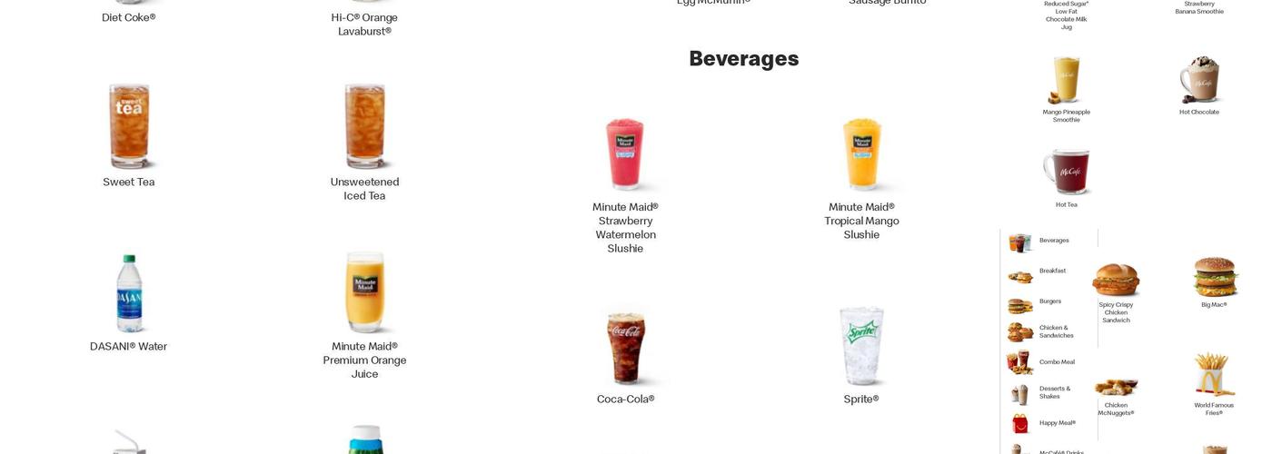 McDonald’s Menu