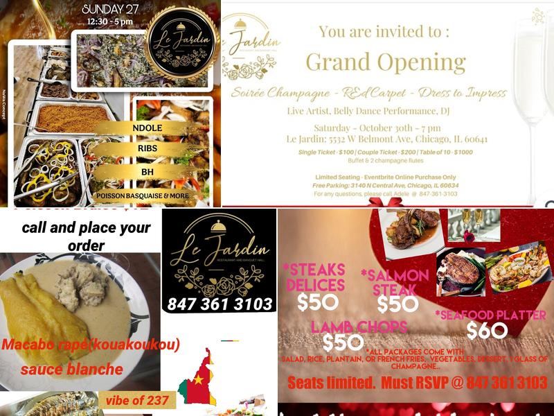 Le Jardin: Restaurant & Banquet Hall Menu