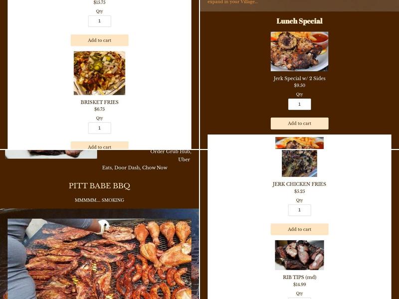 PITT BABE BBQ Menu