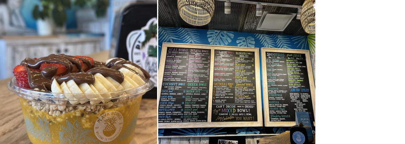 Playa Bowls Menu