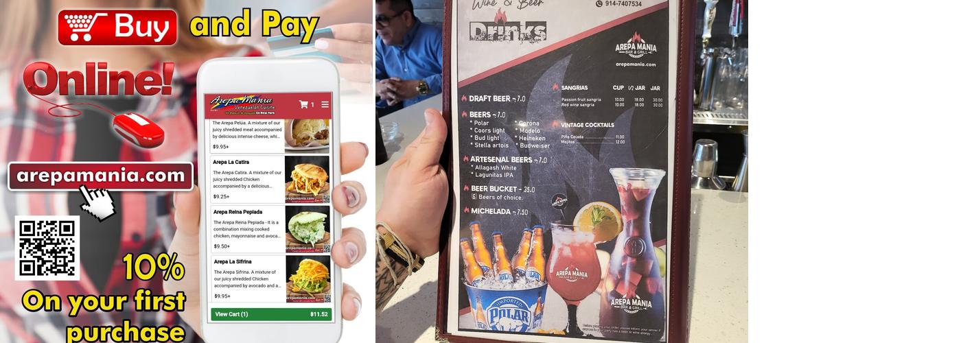 Arepa Mania Bar & Grill Menu