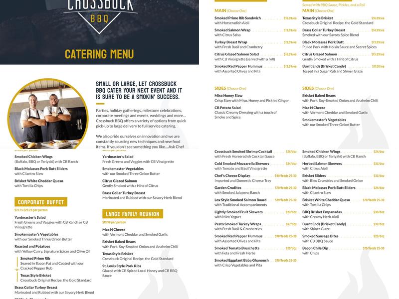Crossbuck BBQ Menu