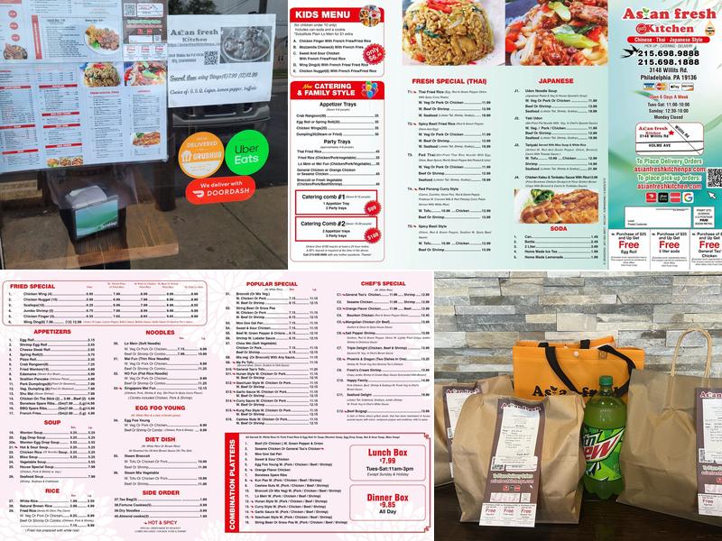 Asian Fresh Kitchen Menu